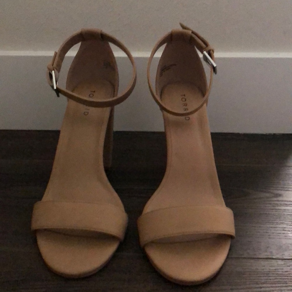 Torrid nude wide block heels